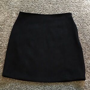 Elegant Black Suede Women's Skirt